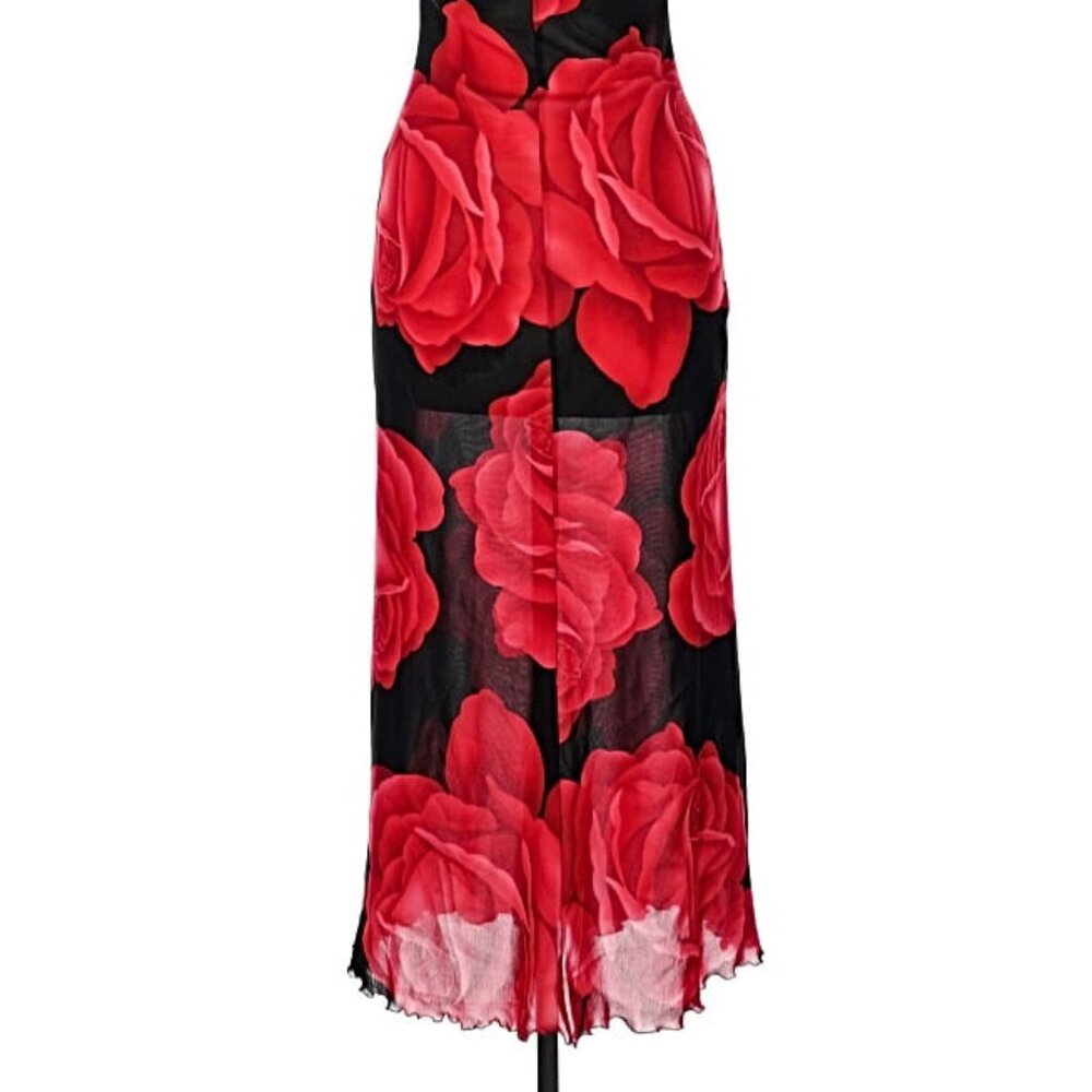 Vintage made in the USA Y2K Red Roses dress, Medium - Picture 4 of 8